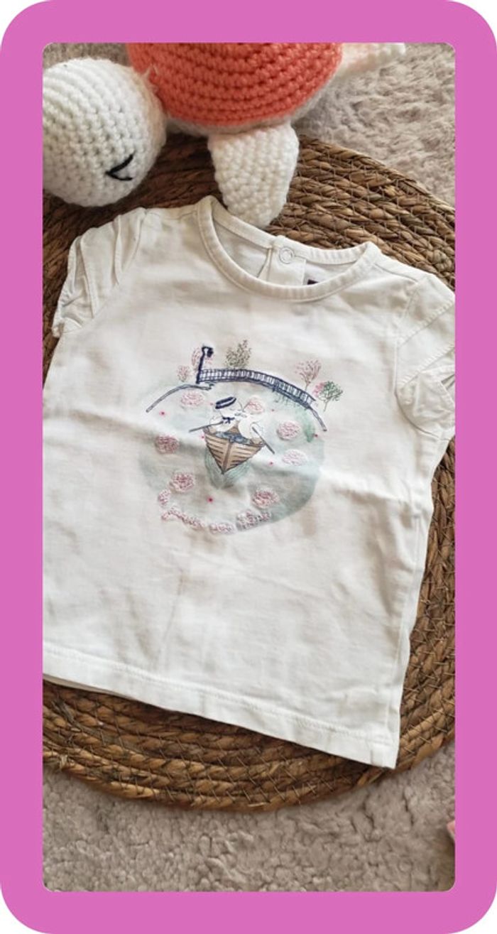 Tee shirt fille 6 mois - photo numéro 2