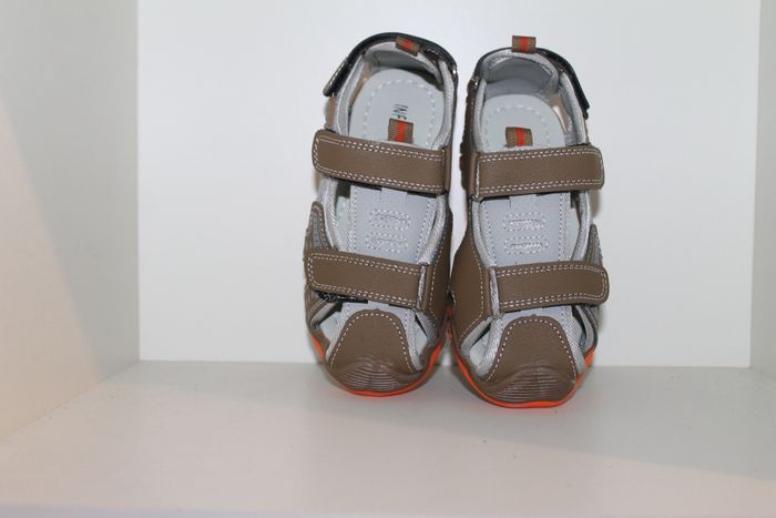 superbe sandales nus pieds marron et orange 31 - photo numéro 3