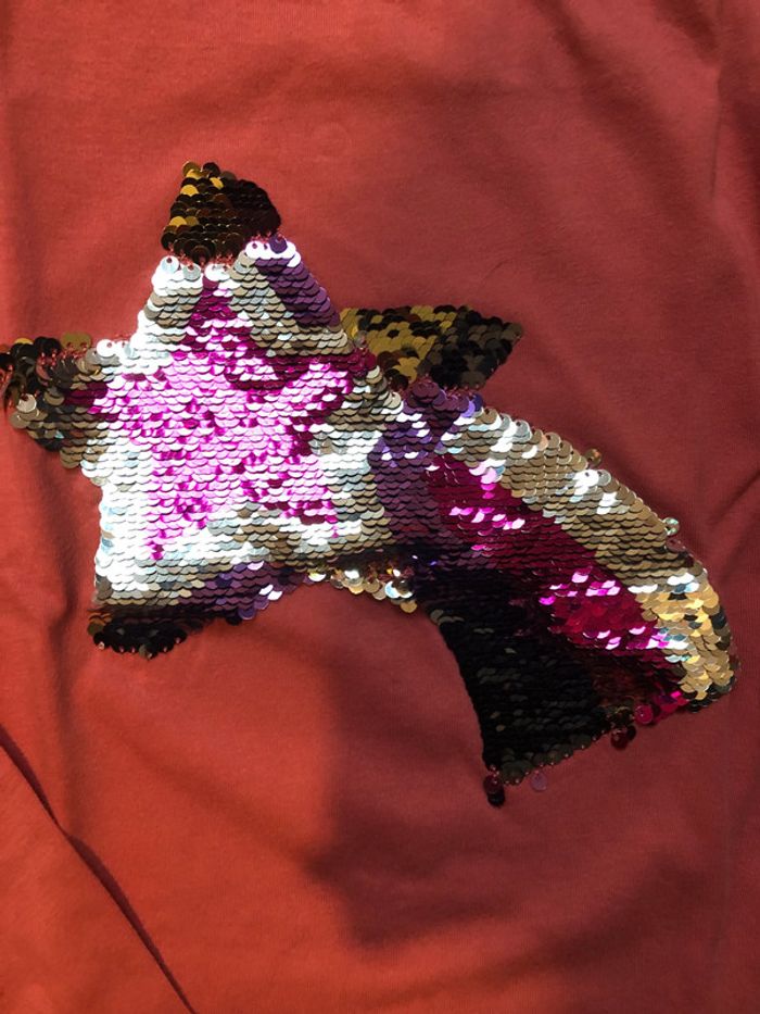 Tee-shirt Kiabi 10 ans fille avec sequins - photo numéro 3