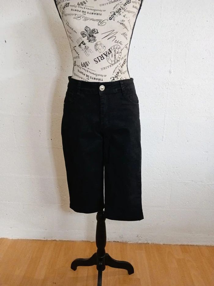 🖤 Bermuda en jean noir Miss RJ – Taille 42 – Très bon état