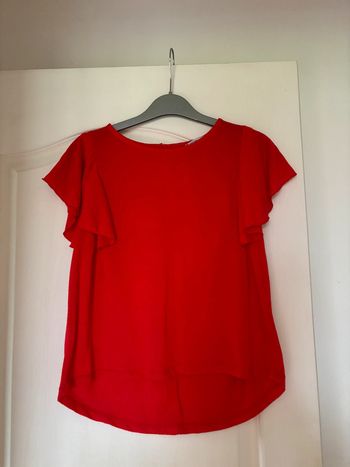 Top rouge à volants • Gémo • Taille S