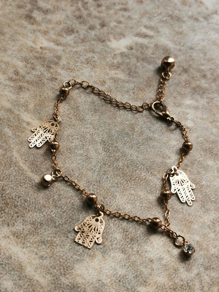 Bracelet fantaisie doré - photo numéro 3