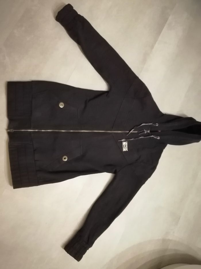 Veste en sweat épais noire longueur 70 cm avec capuche Taille M Converse - photo numéro 2
