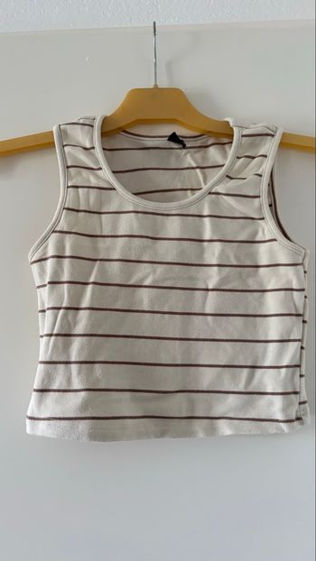 Crop top rayé S femme