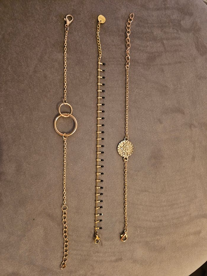 Lot de 3 bracelets acier inoxydable - photo numéro 2