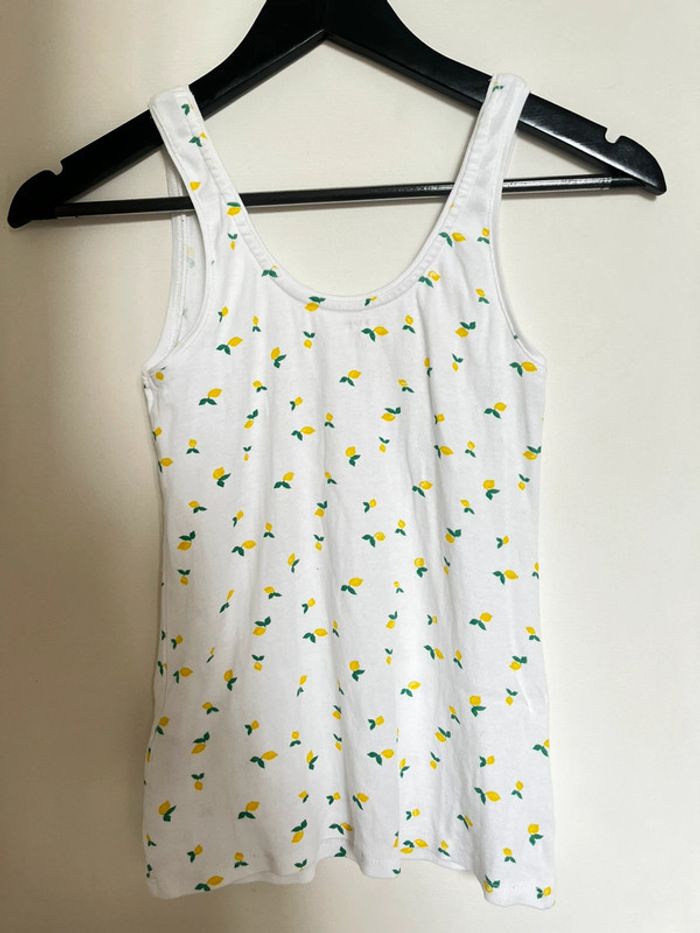 T-shirt débardeur avec citron blanc - photo numéro 4