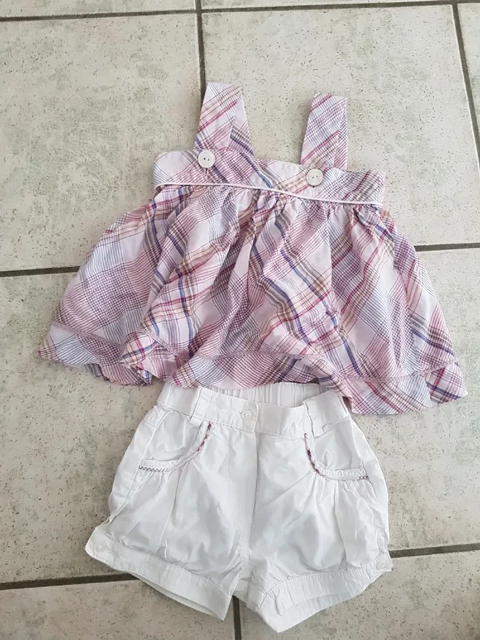 Ensemble débardeur+short, 18 mois