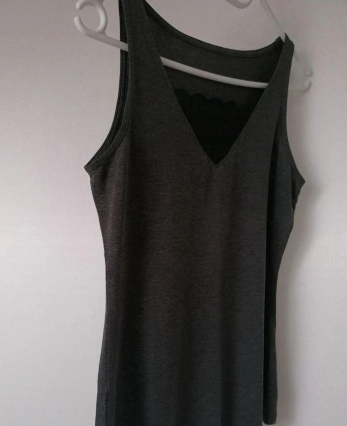 Débardeur gris anthracite camaïeu taille S - photo numéro 2