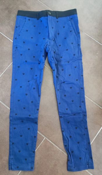 Pantalon bleu motif coeur H&M t 36