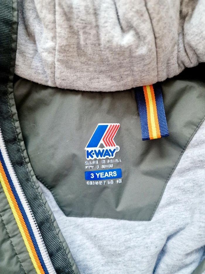 K-way - Veste manches longues, avec capuche - Jacques / Jack Plus Padded - Kaki (3 ans) - photo numéro 5
