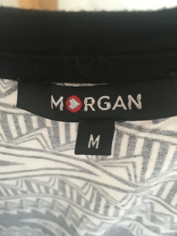 T-shirt Morgan 38 noir blanc graphique - photo numéro 4