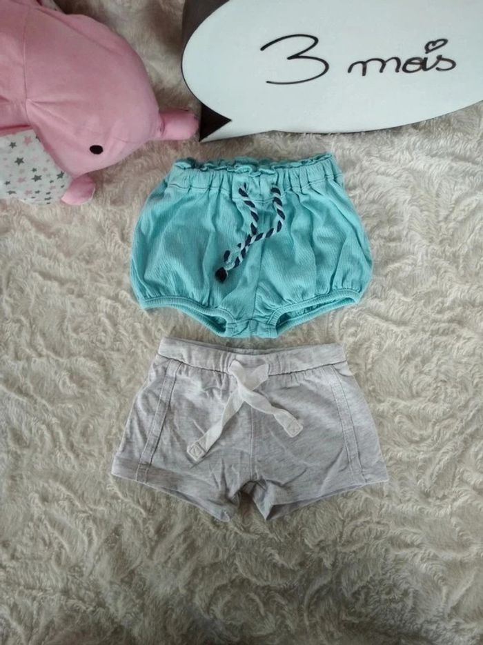 Lot de 2 shorts Fille 3 mois In Extenso - photo numéro 2