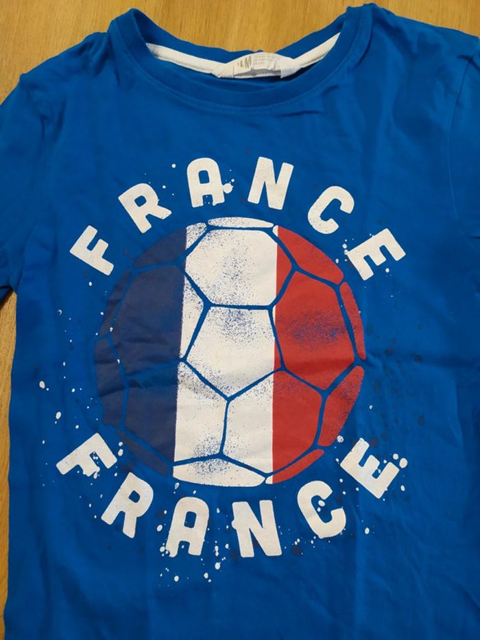 T-shirt 8 ans H&M France ballon de foot - photo numéro 2