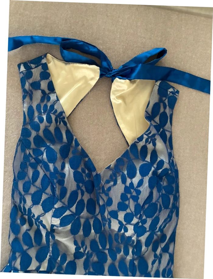 Robe de cocktail Chi Chi London bleu roi Taille 38 - photo numéro 6