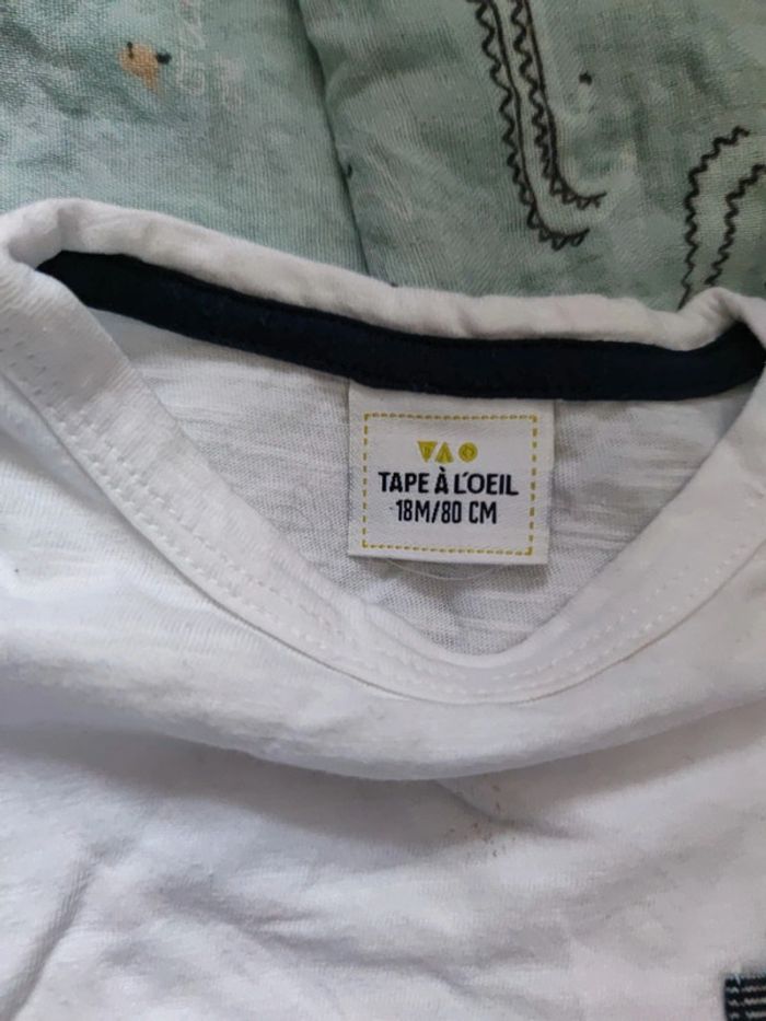 T-shirt manches longues blanc T.18 mois - photo numéro 2