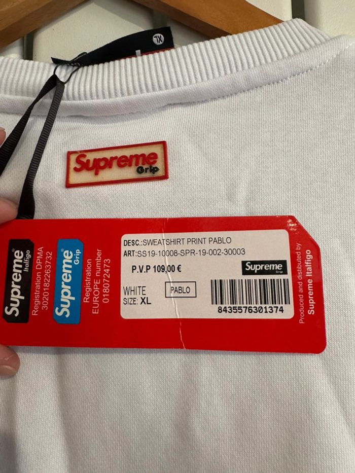 Pull / Sweat blanc Supreme Taille XL - photo numéro 7