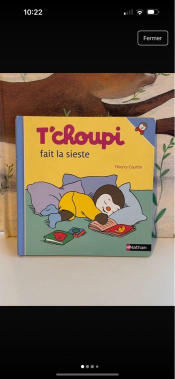 Livre tchoupi fait la sieste 