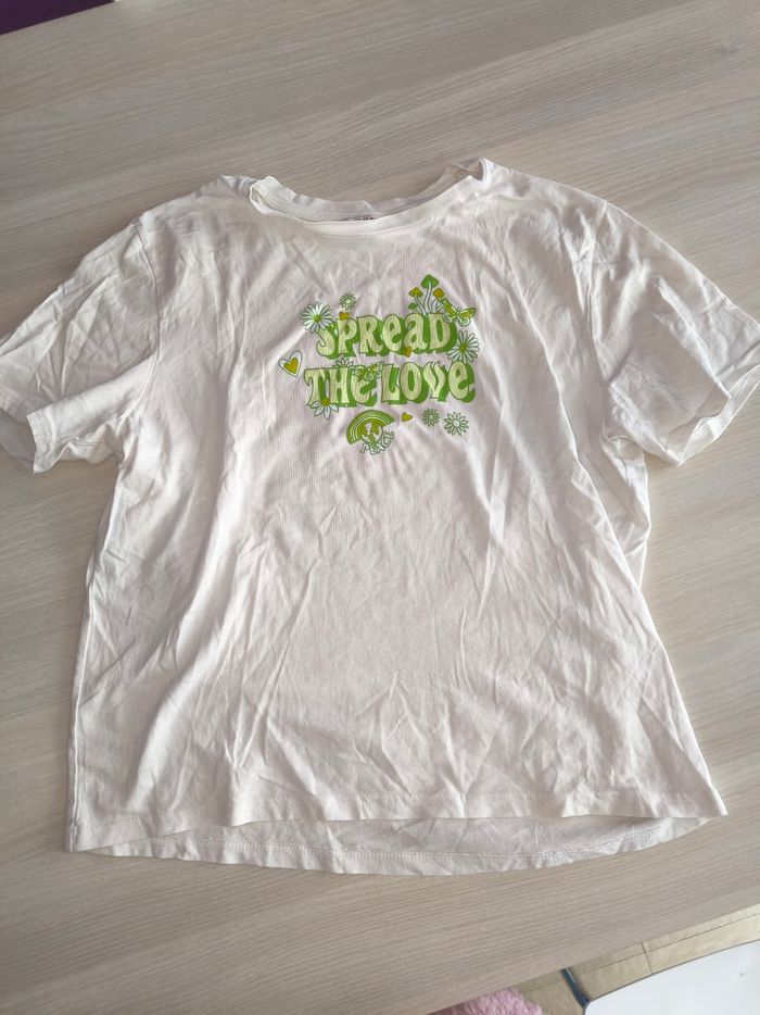 T-shirt blanc Jennyfer taille l - photo numéro 1