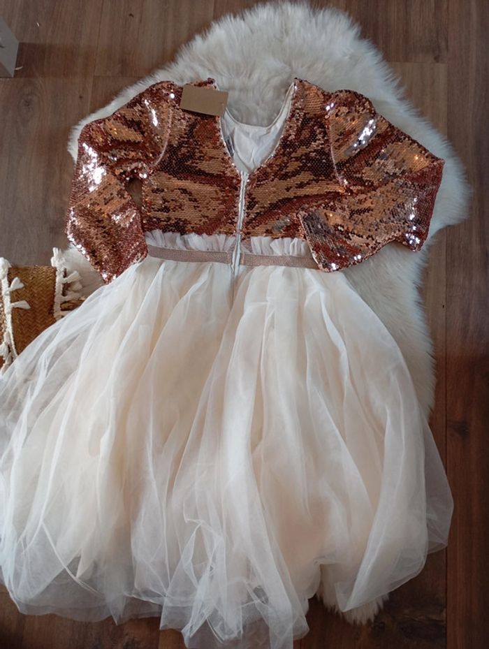 Tao 💖 neuf robe tape a l'oeil pour cérémonie mariage noel 8 ans - photo numéro 8