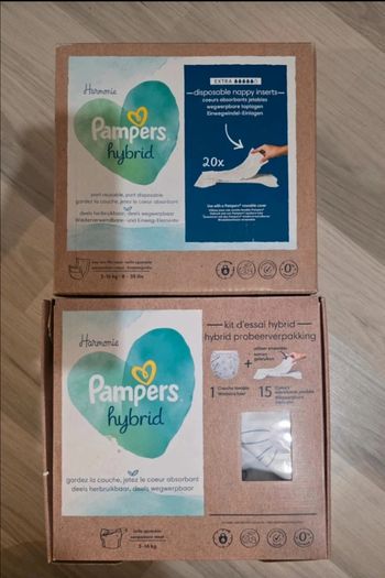 Pampers hybrid + coeurs absorbants 