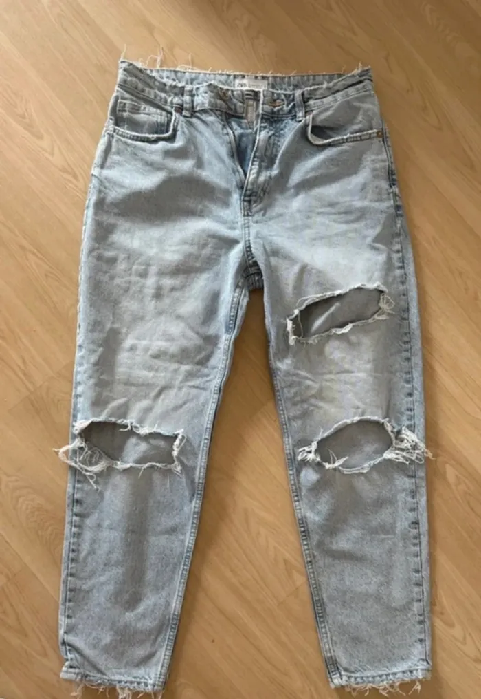 Jean mom destroy Zara - Taille 40 - photo numéro 2