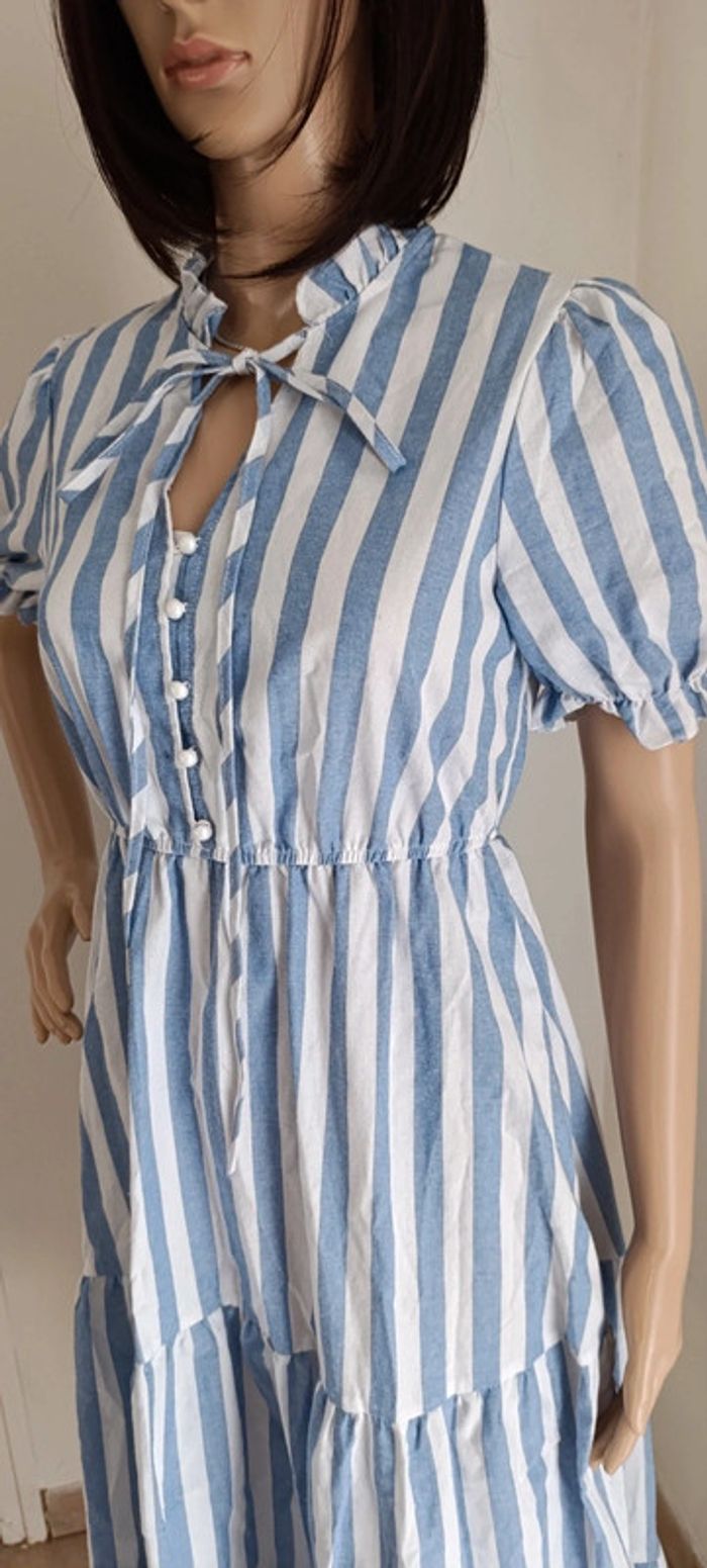 Magnifique robe été marinière shein taille S - photo numéro 3