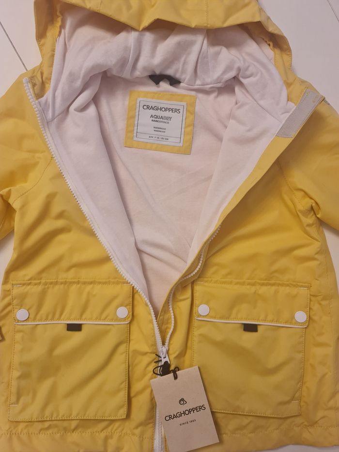 Imperméable coupe-vent Craghoppers neuf jaune taille 7-8ans - photo numéro 3