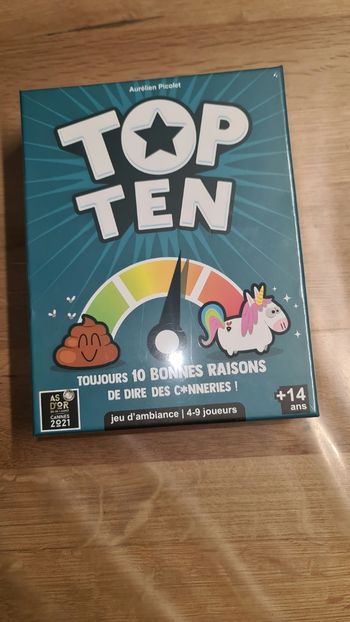 Neuf sous cellophane jeu de société Top Ten des éditions Cocktail Games