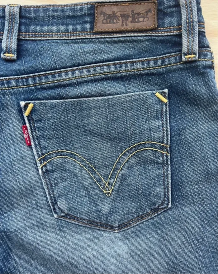 Short en jean Lévis vintage usa taille 36 top état coton ultra looké - photo numéro 7