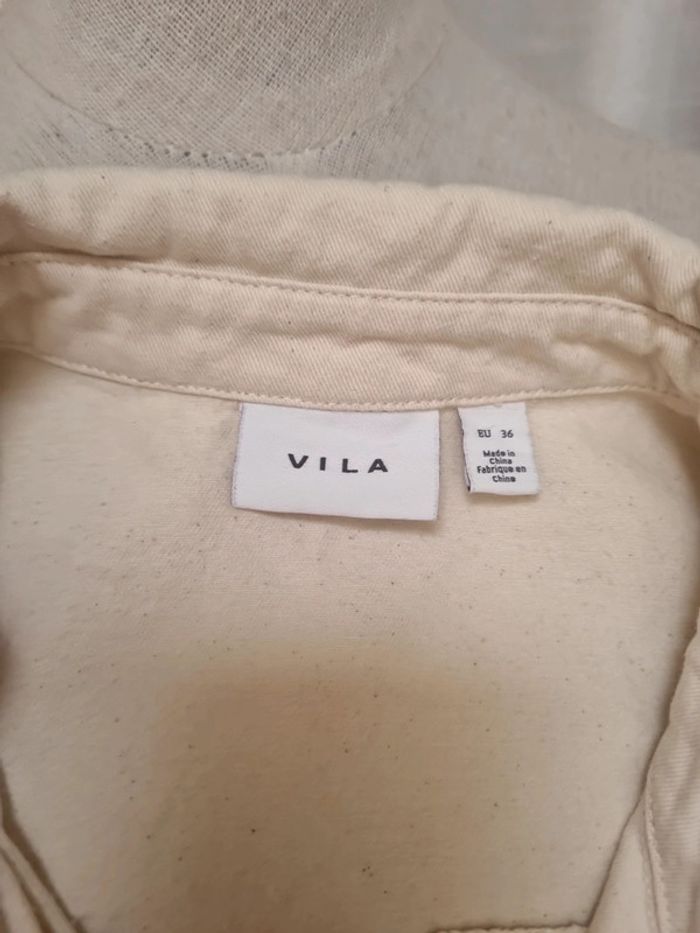 Robe en jean beige Vila taille 36 - photo numéro 4