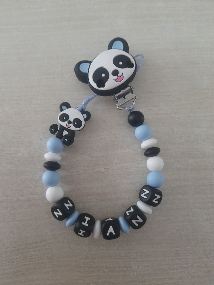 Attache tétine panda