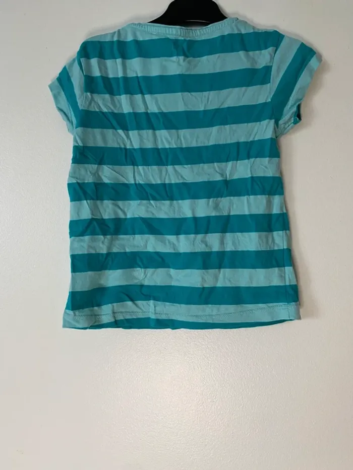 T-shirt à rayures vert (P) - photo numéro 2