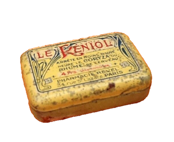 Années 1930 Boite publicitaire lithographiée Le Rénïol Pharmacie Revel Paris