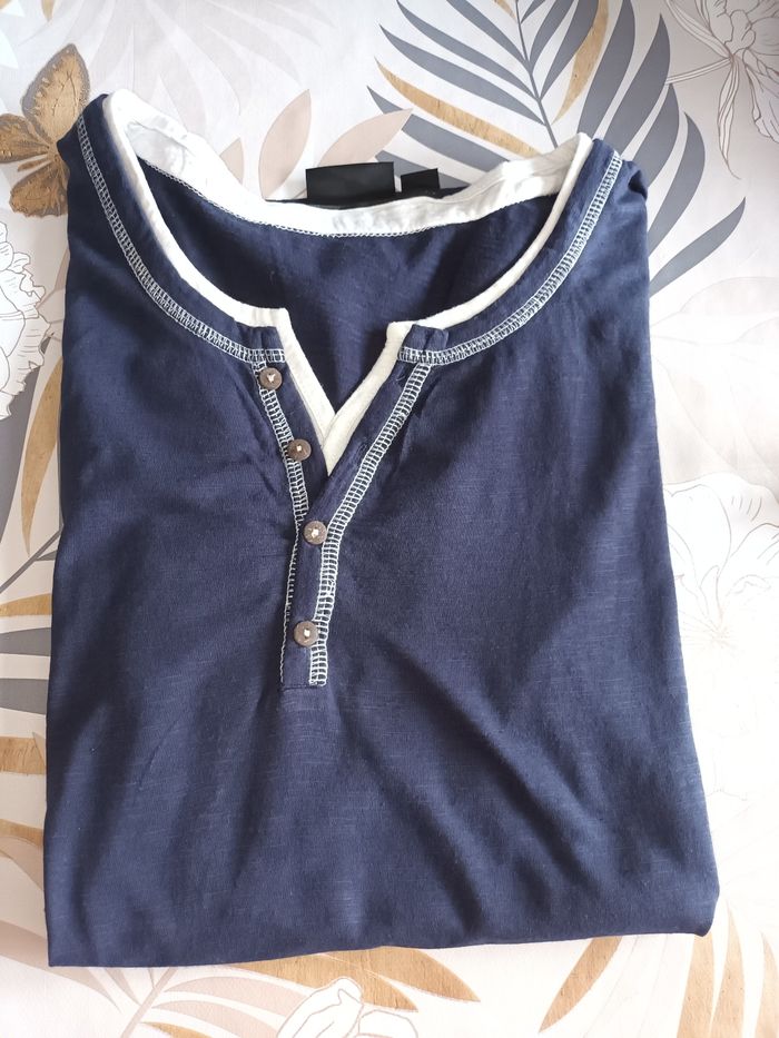 T-shirt homme BPC taille M bleu marine - photo numéro 3