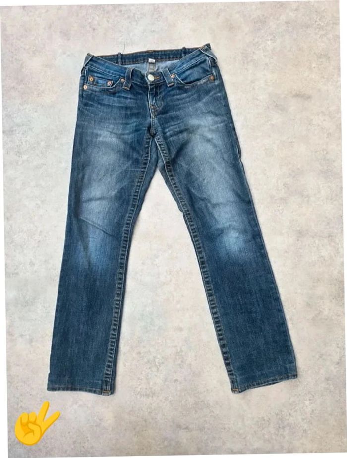 Jean True Religion W28|FR38 coupe droite bleu Femme-Women pan194b - photo numéro 3