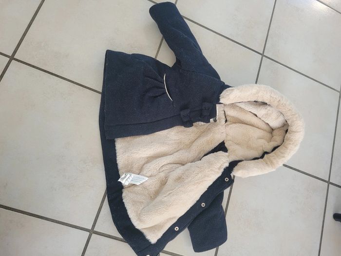 Manteau à capuche neuf Tape à l œil doublé polaire taille 12mois - photo numéro 5
