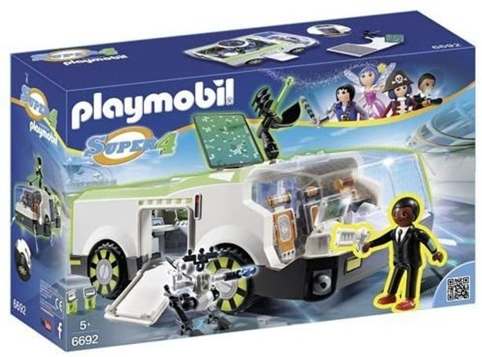 PLAYMOBIL 6692  Super 4  Camion de mission Techno Caméléon Avec agent Gene