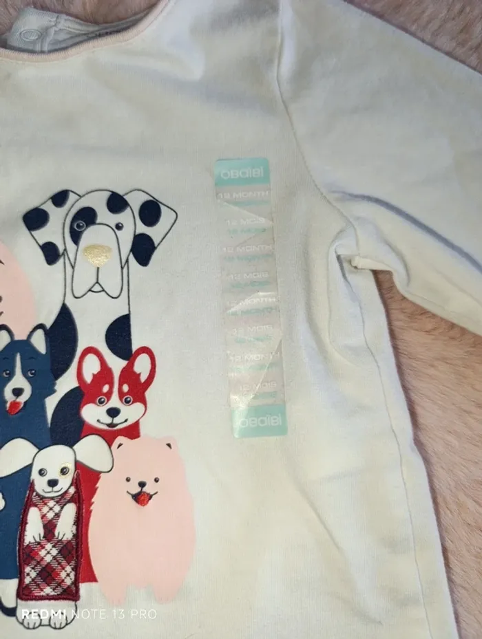 T shirt obaibi 12m chiens - photo numéro 2