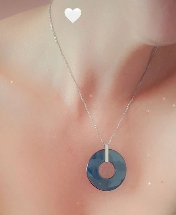 Collier acier et céramique