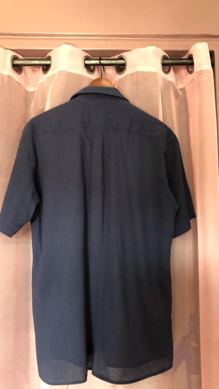 Chemise homme Mcourtes Jean Chatel T3/L 39/40 marine tbe agréable - photo numéro 3
