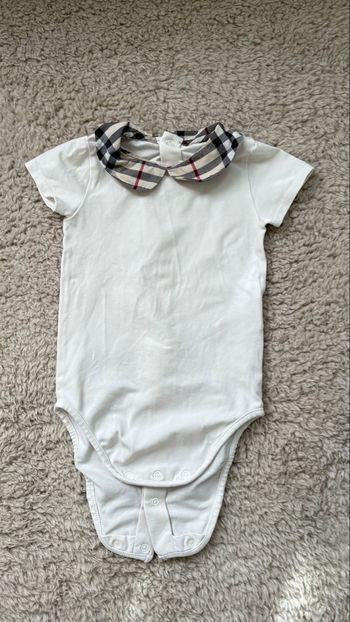 Body bébé 6 mois col à carreaux – très bon état