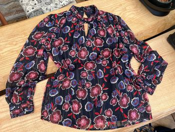Blouse voilage à fleurs taille 40 M L femme fleurs kiabi