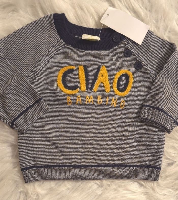(NEUFS  non portés) 🏷🏷😍💙🥰 superbe ensemble pull tricot et jeans 3mois Garçon 🥰💙 - photo numéro 2