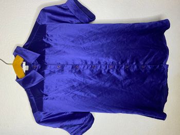 Chemise manches courtes violet femme mango