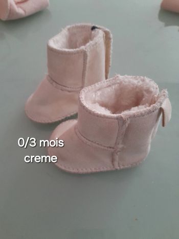 Bottine fourré crème 0/3mois