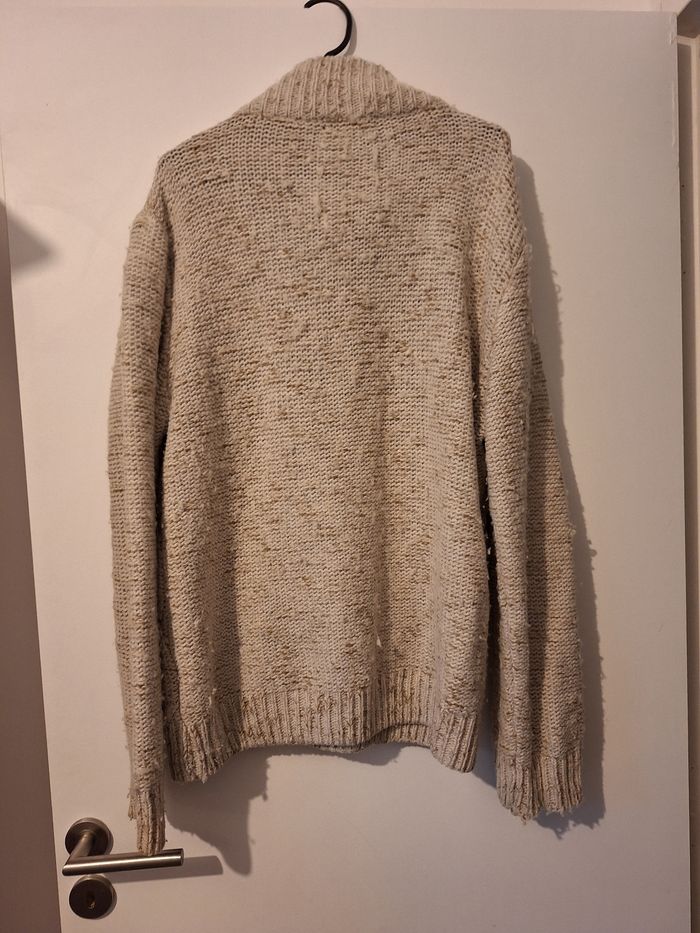 pull en laine blanc cassé