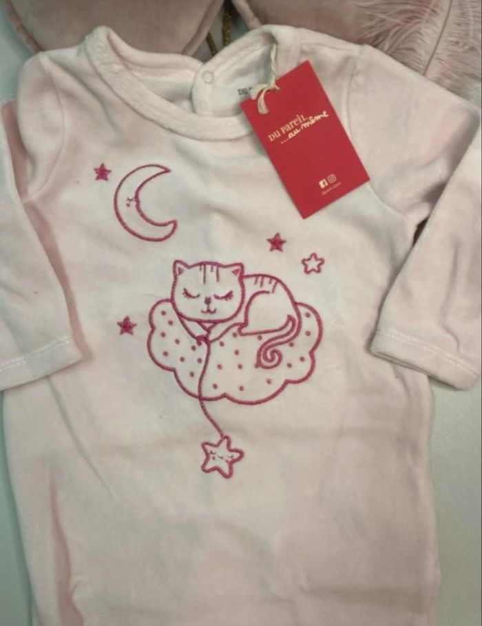 Pyjama bébé fille - neuf - DPAM - Taille 12 mois - photo numéro 2