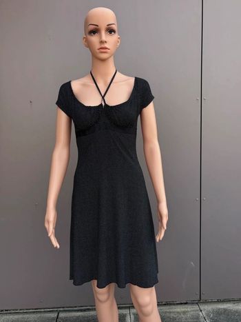 Robe noire à pois blancs Cache Cache – Taille 38 – Très bon état