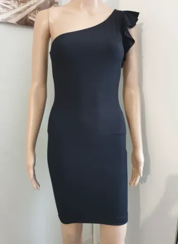 Robe moulante noire Bershka