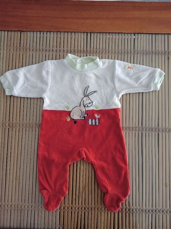 Pyjama 1 mois en velours